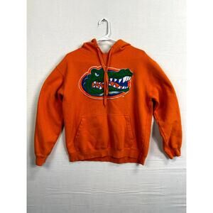 E5 Hoodie Mens Small Orange Fleece Lined NCAA Florida Gators Football Pullover
